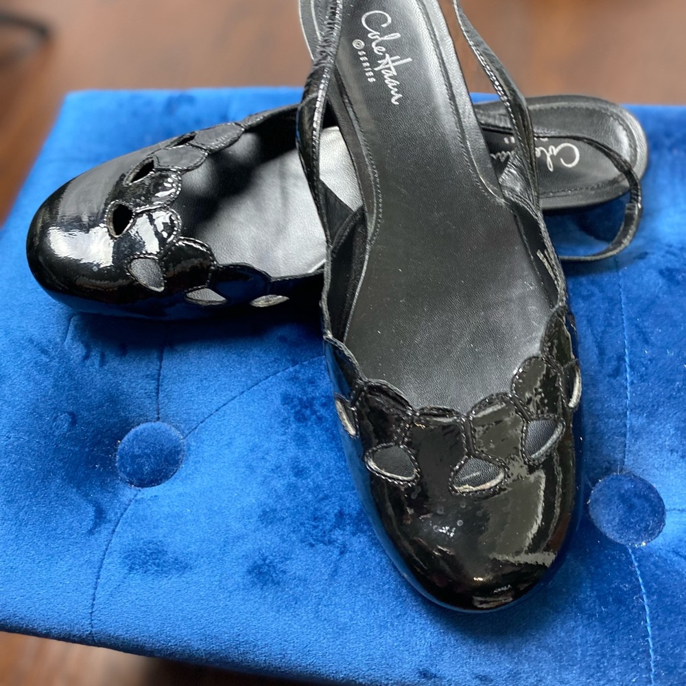 COLE HAAN flat sling backs.